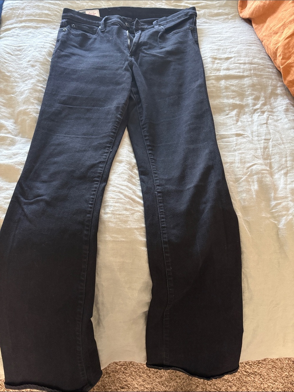 GAP Black Wide-Leg Stretch Jeans